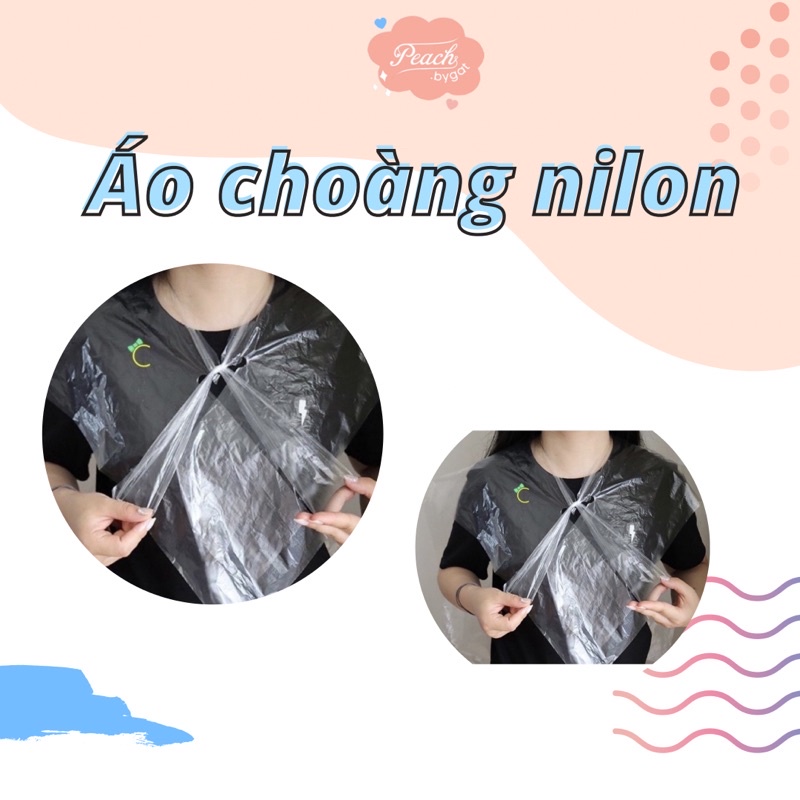 Áo choàng nilon nhuộm tóc của Peach.bygat