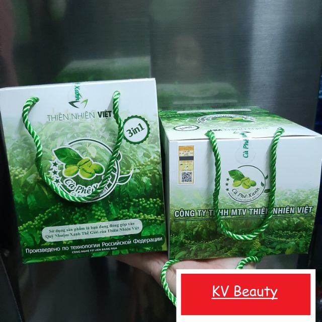 Cà Phê Xanh kháng mỡ hộp 30 gói chính hãng