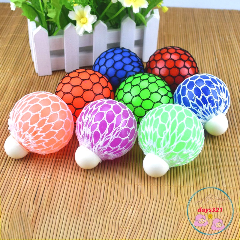 Trứng Lưới NHIỀU MÀU CÓ NẮP lấp lánh Slime Nho Trút Giận, Quả Bóng Lưới Slime Gudetama Squishy Mochi