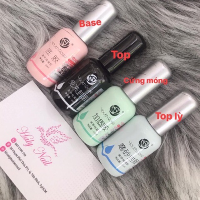 Bộ 4 hoa hồng liên kết sơn gel