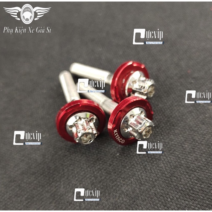 Combo 3 Ốc Salaya Inox 304 6Li4 + Long Đền Kitaco Gắn Két Nước Vario 15-21, AB 16-22, SH 12-19, SH Mode 19 - 19 MS5428