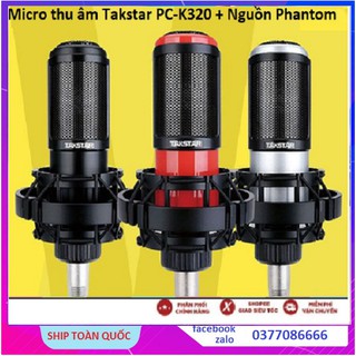 Mic thu âm TAKSTAR PC-K320 + Nguồn Phantom