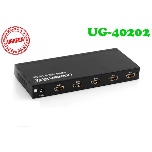 Bộ chia HDMI 1 ra 4 màn hình Ugreen 40202 chính hãng 100% full VAT