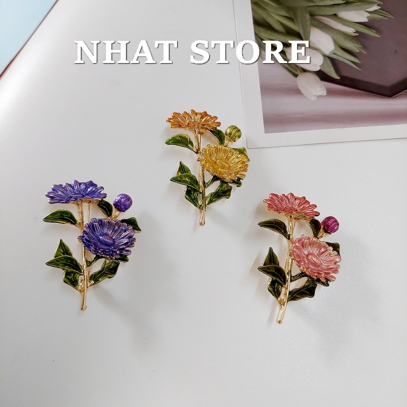 Ghim cài áo thời trang Nhat Store, trâm hoa cài áo cho nữ
