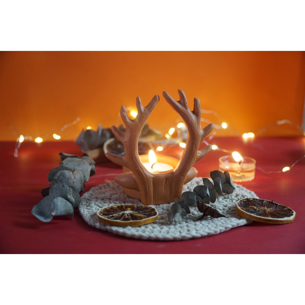 Đồ Bỏ Nến Tealight Đất Nung - Trang Trí Tiệc và Giáng Sinh