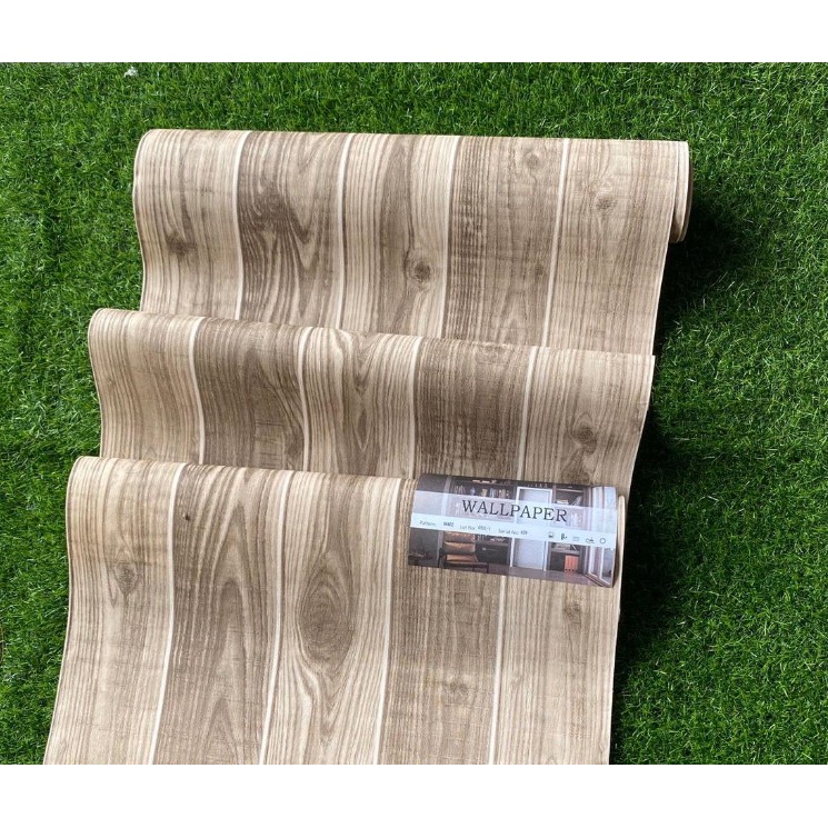 [CAO CẤP] 10m Giấy Dán Tường Giả Gỗ 3D Lụa Không Keo Khổ 53cm Nhiều Màu Lựa Chọn