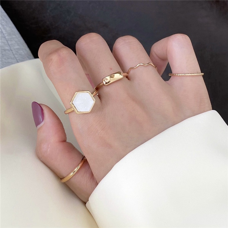 Nhẫn thời trang phong cách Hàn Quốc đơn giản cho nữ