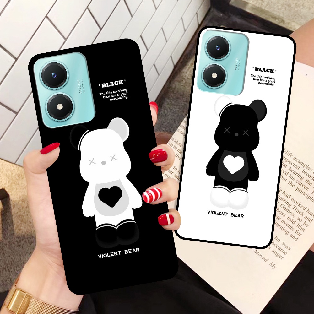 Ốp lưng Vivo Y02s in hình họa tiết Mountain, Be@rbrick dễ thương (T13 - T18)
