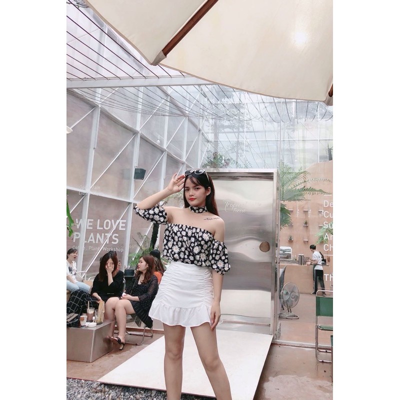 Sét 2 món áo trễ vai hoa cúc+ chân váy đuôi cá ( ảnh + video thật) | BigBuy360 - bigbuy360.vn