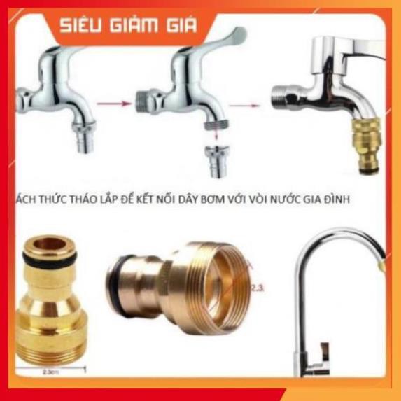 Bộ dây vòi xịt nước rửa xe, tưới cây . tăng áp 3 lần, loại 7m, 10m 206587 cút sập,nối đen + tặng mở chai