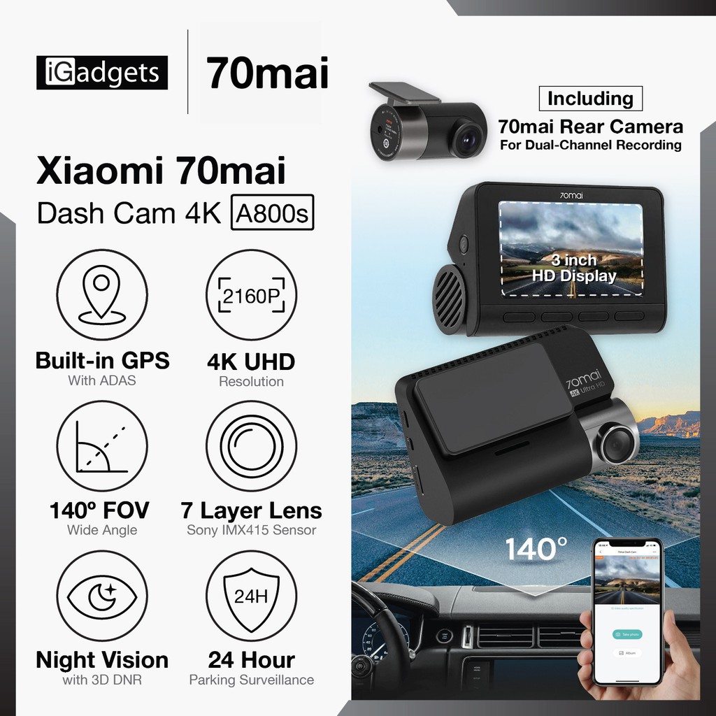 Camera hành trình Xiaomi 70mai Pro Plus A500/4K 70MAI A800S Bản Quốc Tế | BigBuy360 - bigbuy360.vn