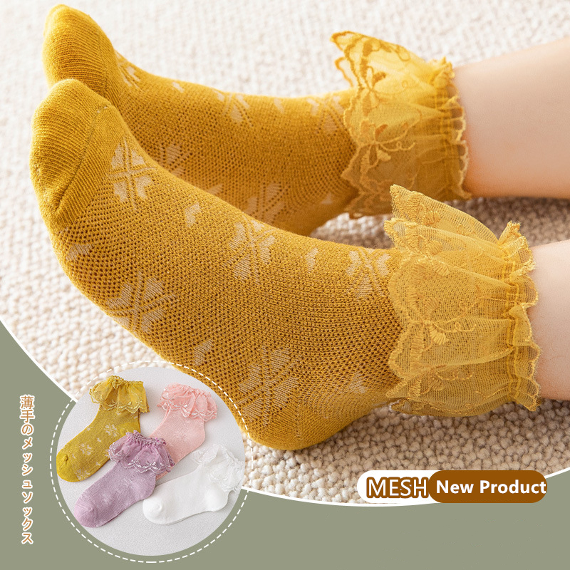 Vớ KOKOROCARE SDF-011 Phối Ren Thích Hợp Mang Vào Mùa Xuân Dành Cho Bé Gái 1-5 Tuổi Kích Thước M/L