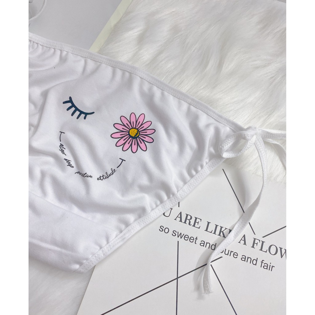 Sẵn hàng - Che tên sản phẩm - -Quần Lót Cotton Cột Dây FUCKME - CAMLUU99