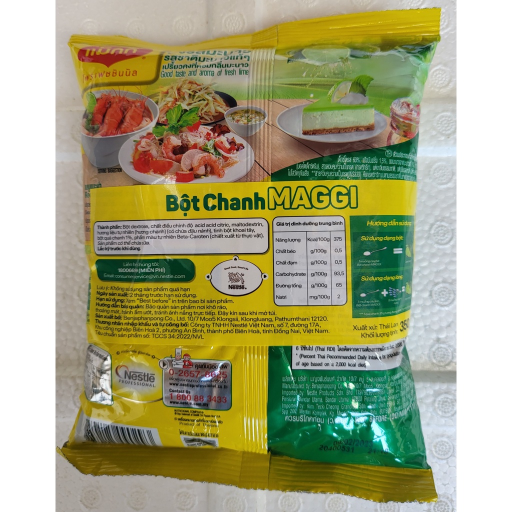 [Gói 350g] BỘT CHANH [Thailand] MAGGI Lime Seasoning Powder (halal) (nes)