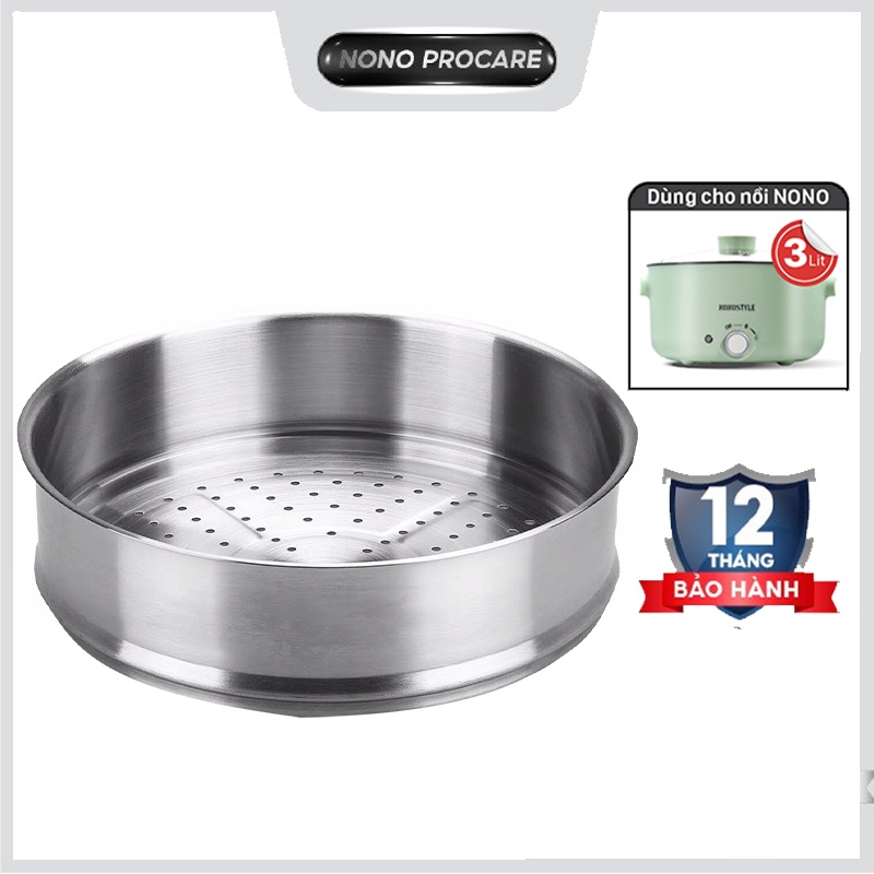Xửng hấp inox 304 không gỉ Nonostyle 3L - BH 12 Tháng - Home Care Store