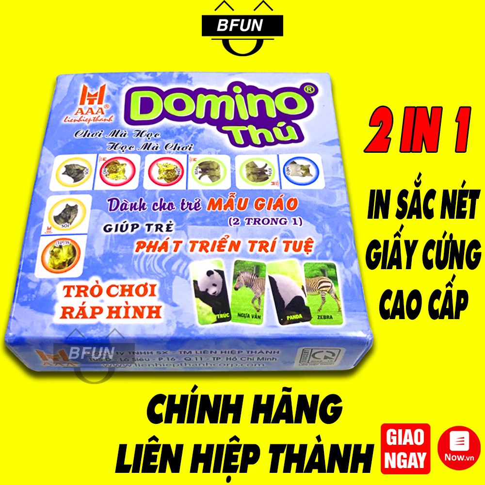 Cờ DOMINO Thú - Ráp Hình 2 Trong 1 - Cao Cấp Liên Hiệp Thành - Trò Chơi Xếp Hình, Đồ Chơi Trẻ Em BFUN