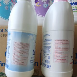 Nước giặt xả Dnee 2 can 3000ml (hàng có tem Đại Thịnh)