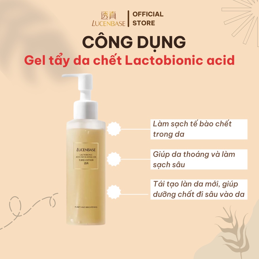 Gel tẩy da chết Lactobkonic Acid LUCENBASE 150g