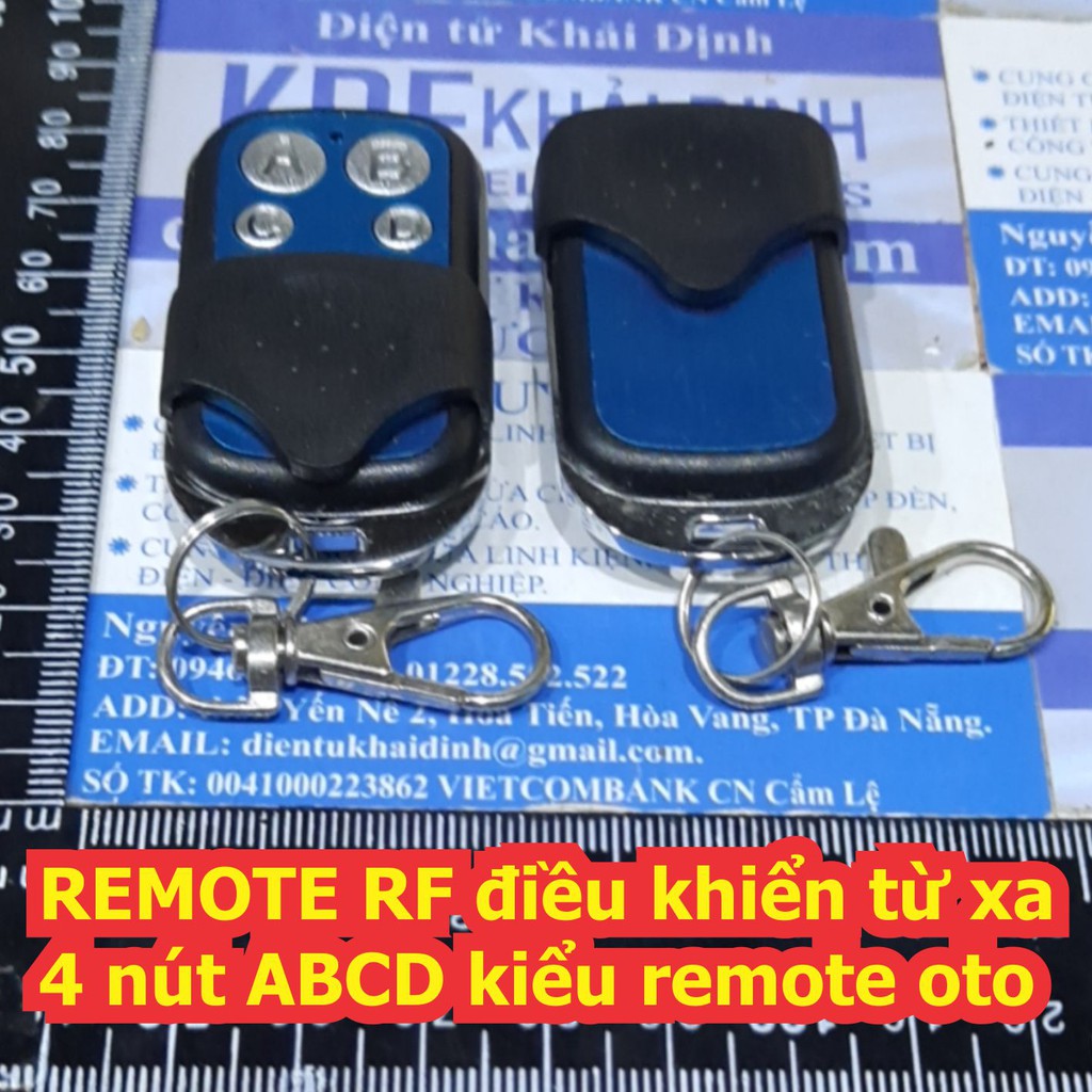 REMOTE RF điều khiển từ xa 4 nút ABCD kiểu remote oto tần số 315Mhz / 433Mhz kde6976