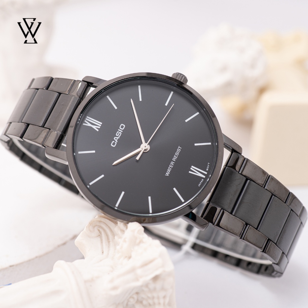 Đồng Hồ Quartz Nam Casio WATCHSTORE MTP-VT01B-1BUDF Thiết Kế Kính Khoáng 40mm, Dây Kim Loại, Vỏ Thép Không Gỉ