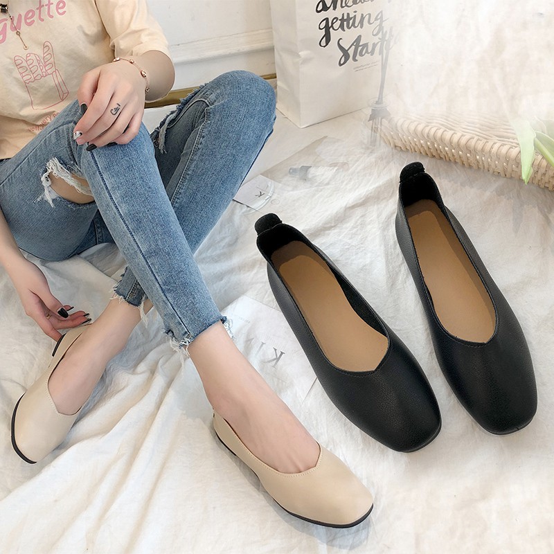 Giày Búp Bê Mũi Vuông Phối Nơ Xinh Xắn Dành Cho Nữ 2021 | BigBuy360 - bigbuy360.vn