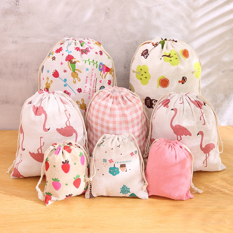 Túi Đựng Đồ Lót Rút Dây Chống Bụi In Họa Tiết Hoạt Hình Dễ Thương Tiện Dụng Mang Theo Du Lịch