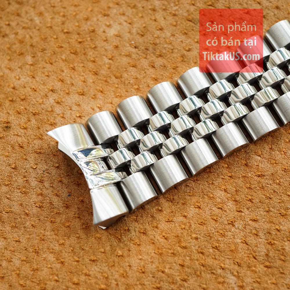 Dây Jubilee endlink đặc cho Orient Mako 2, Ray 2 thép không gỉ 316L khóa 2 lớp