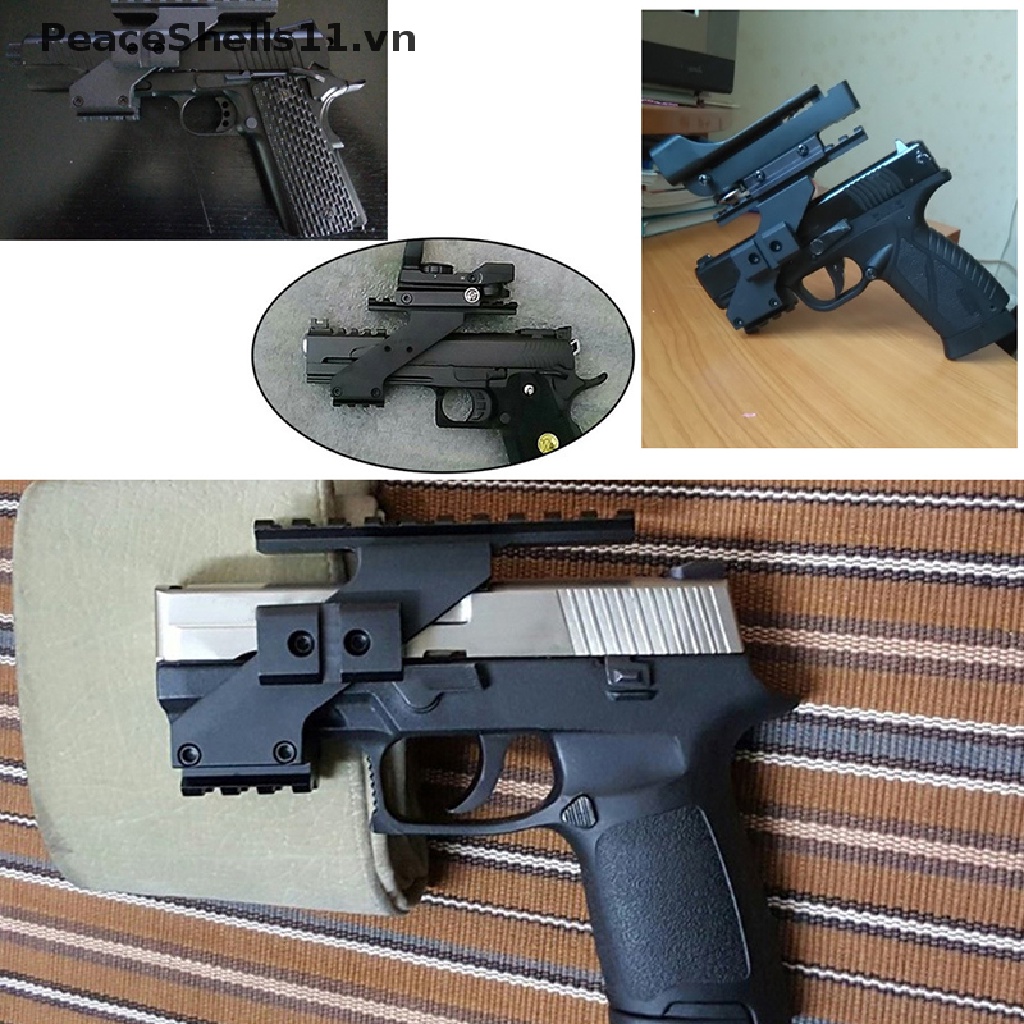 【PeaceShells】 Tactical Top & Bottom 20mm Rail Pistol Scope Mount Adapter Weaver Picatinny .