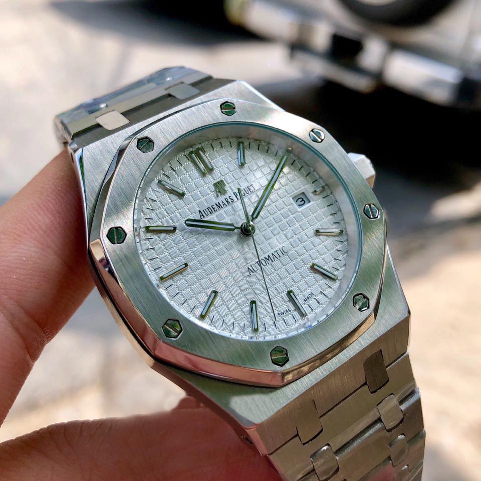 Đồng hồ Nam Ap Trắng automatic full lộ máy Nhật