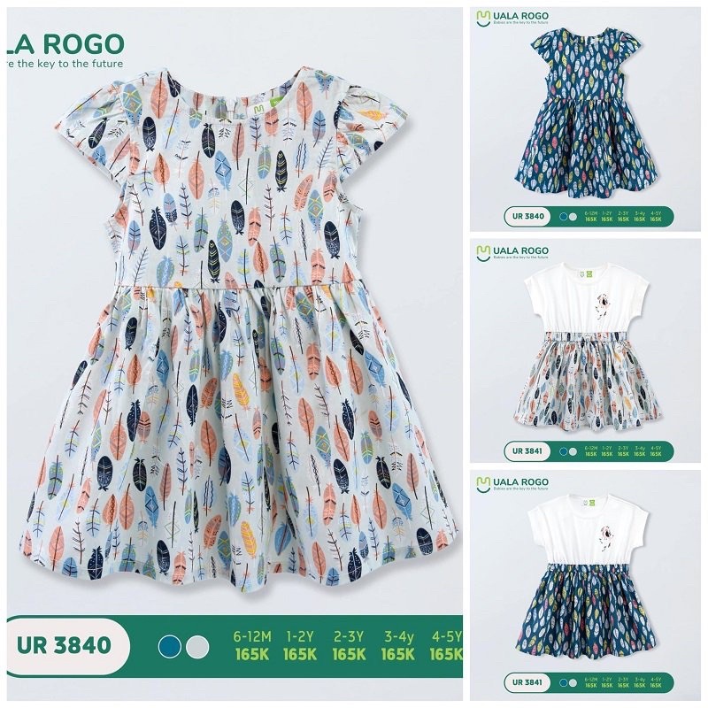 UALA ROGO- Váy bé gái cao cấp 1-4 Tuổi