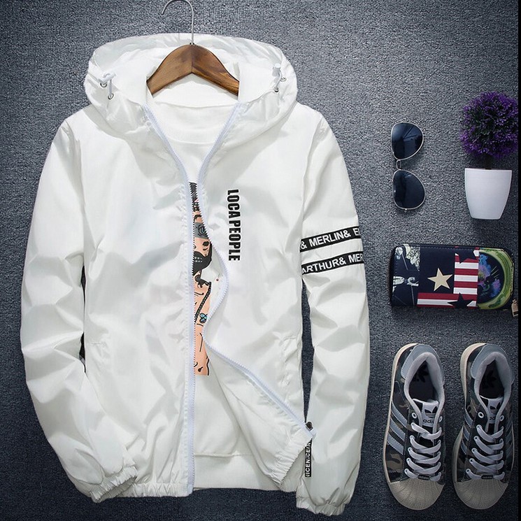 Áo Khoác gió nam 2018 có mũ  chữ Loca people_3041