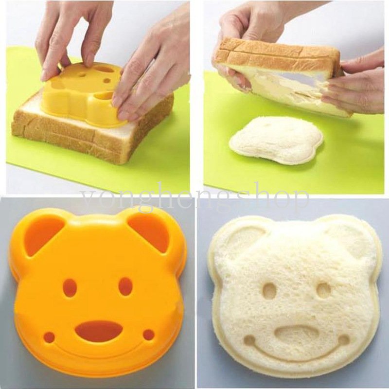 Khuôn Cắt Bánh Mì Sandwich Hình Gấu Sáng Tạo
