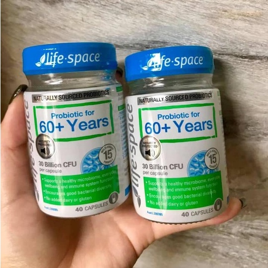 Viên uống men vi sinh cho người lớn trên 60 tuổi Life Space - Life Space Probiotic For 60+