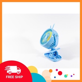 Quạt mini kẹp bàn chạy pin