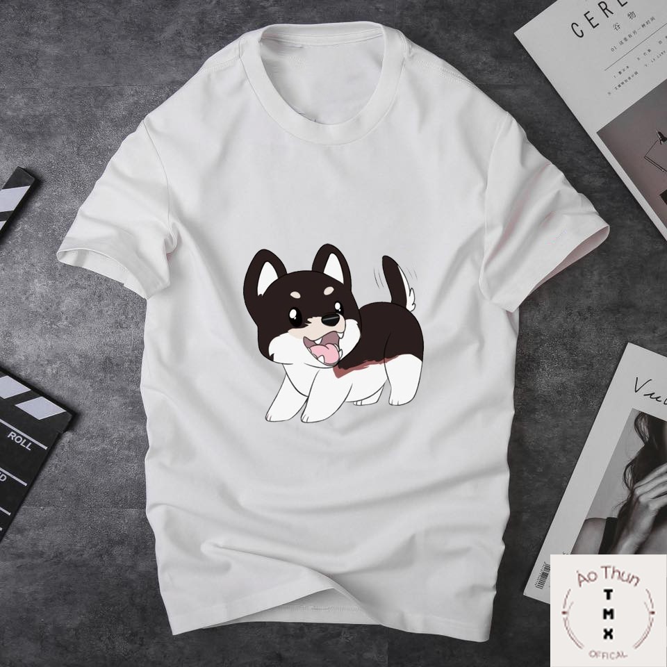 Áo Thun Tay Lỡ Form Rộng In Hình Chó Shiba Đẹp Cute Dễ Thương - Áo Phông Nam Nữ Chất Liệu Cotton TMX | BigBuy360 - bigbuy360.vn