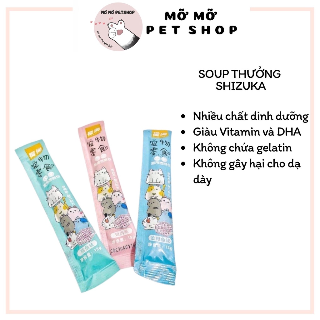 Súp Thưởng SHIZUKA thơm ngon, bổ dưỡng, giá rẻ cho Mèo - thanh 15g