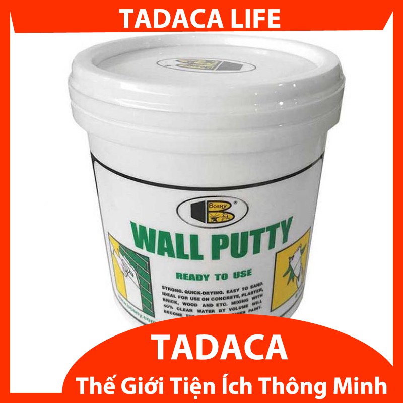 Bột bả trám khe nứt tường nền nhà gỗ Bosny Wall Putty cao cấp TADACA