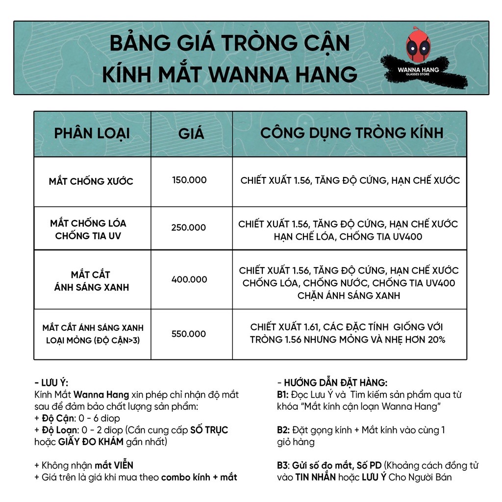 Gọng kính nam nữ đẹp nhựa Chrome Hearts chống tia UV cao cấp Wanna Hang CH5192 WHCH53