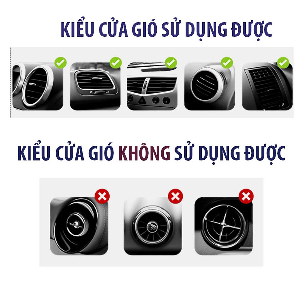 Giá đỡ điện thoại cài cửa gió điều hòa ô tô đế da | BigBuy360 - bigbuy360.vn