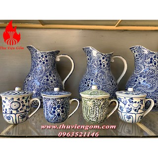Cốc có nắp sứ Bát Tràng Nhiều Hoa Văn Họa Tiết Đẹp ( 4 mẫu )