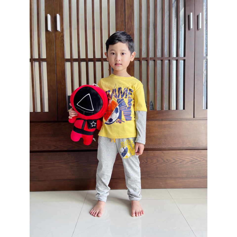 Đồ bộ bé trai dài tay xuất khẩu GAP size đại Dragon Kids