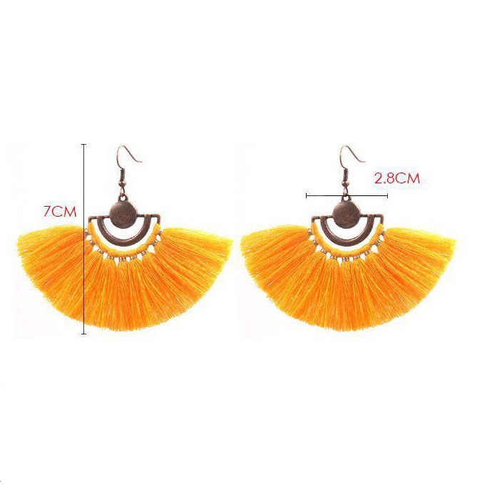 Khuyên tai tua rua bông tai boho nữ xinh xắn - Mã HT044