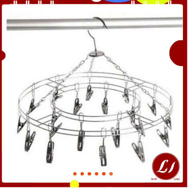MÓC TRÒN inox 20 kẹp phơi quần áo