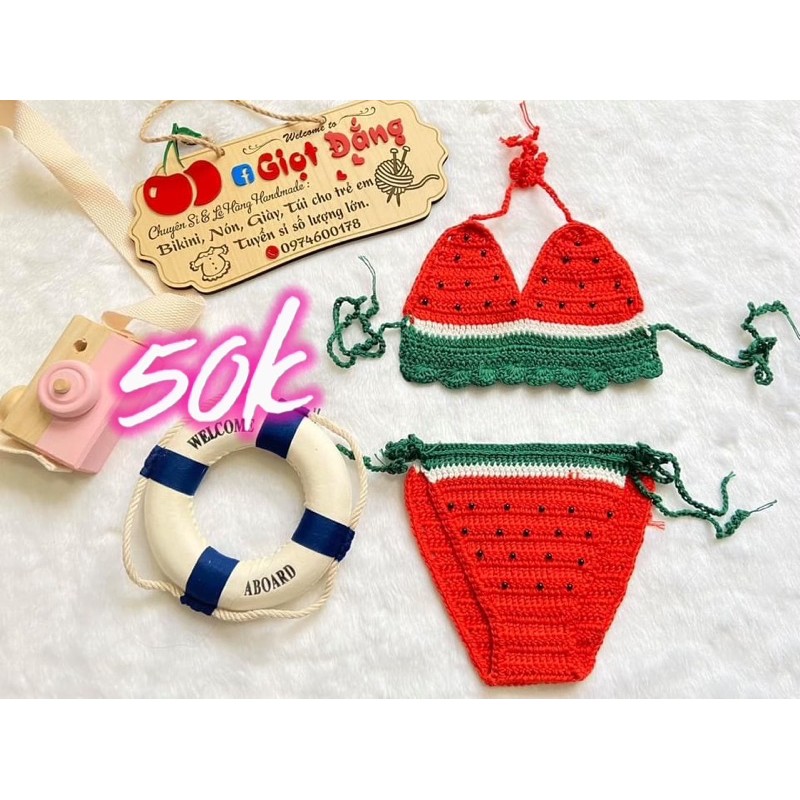 [GIẢM GIÁ 40%]BỘ CÁC SẢN PHẨM BIKINI LEN CHO BÉ TỪ 5-13KG ĐI BƠI TẮM BIỂN | BigBuy360 - bigbuy360.vn