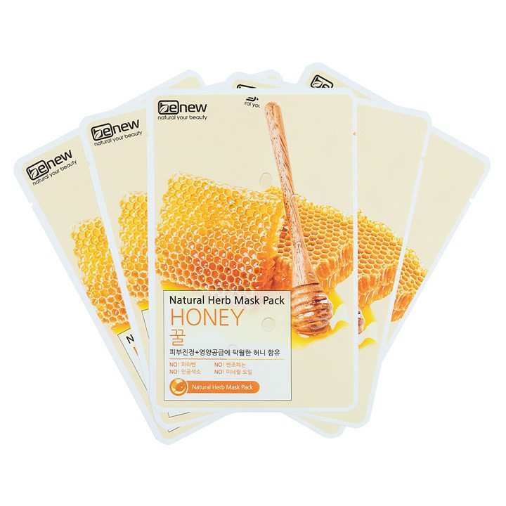 Mặt nạ giấy dưỡng da Mật Ong Benew Honey Natural Herb Mask Pack 22ml