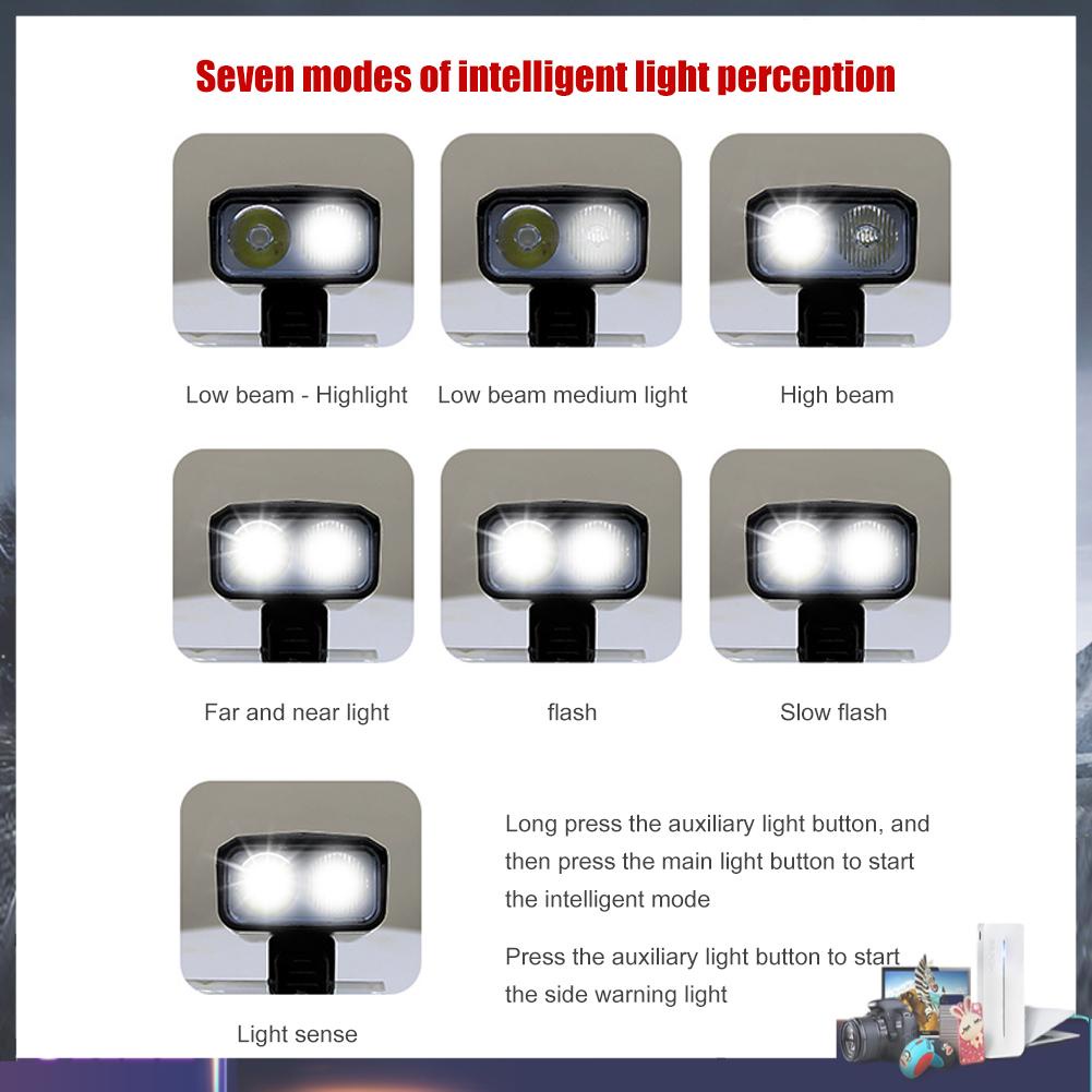 Đèn Pha T6 LED 800LM Cảm Biến Thông Minh Chống Nước Dành Cho Xe Đạp