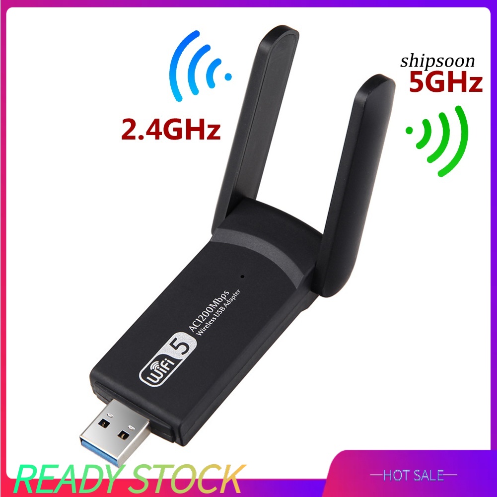 Ăng Ten Thu Sóng Wifi Băng Tần Kép Cổng Usb 3.0 Ssn - 1200mbps 2.4 / 5g | BigBuy360 - bigbuy360.vn