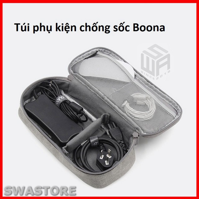 [Vải chống nước] Túi chống sốc đồ công nghệ hãng Boona dáng dài (size 25cm)