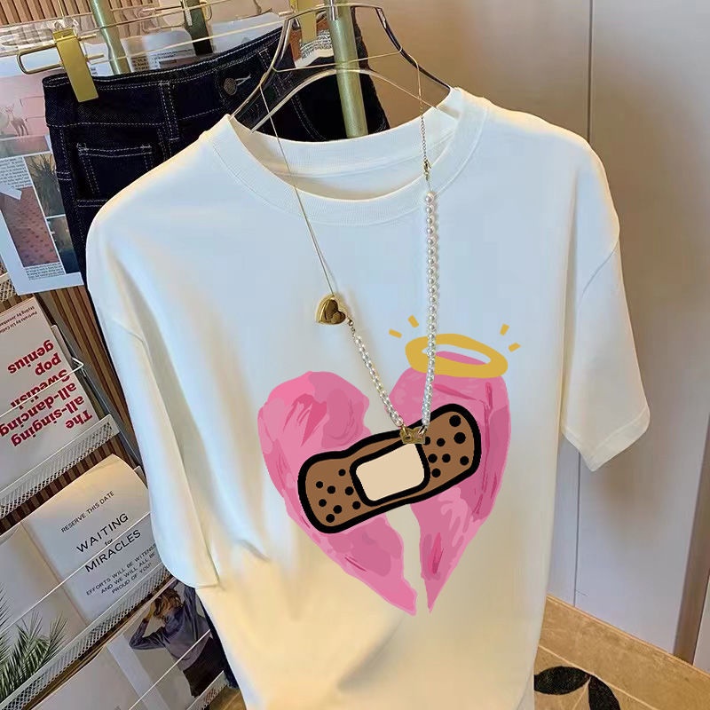 Áo Thun Ngắn Tay Dáng Rộng Thời Trang Mùa Hè Dễ Phối Đồ Dành Cho Nữ