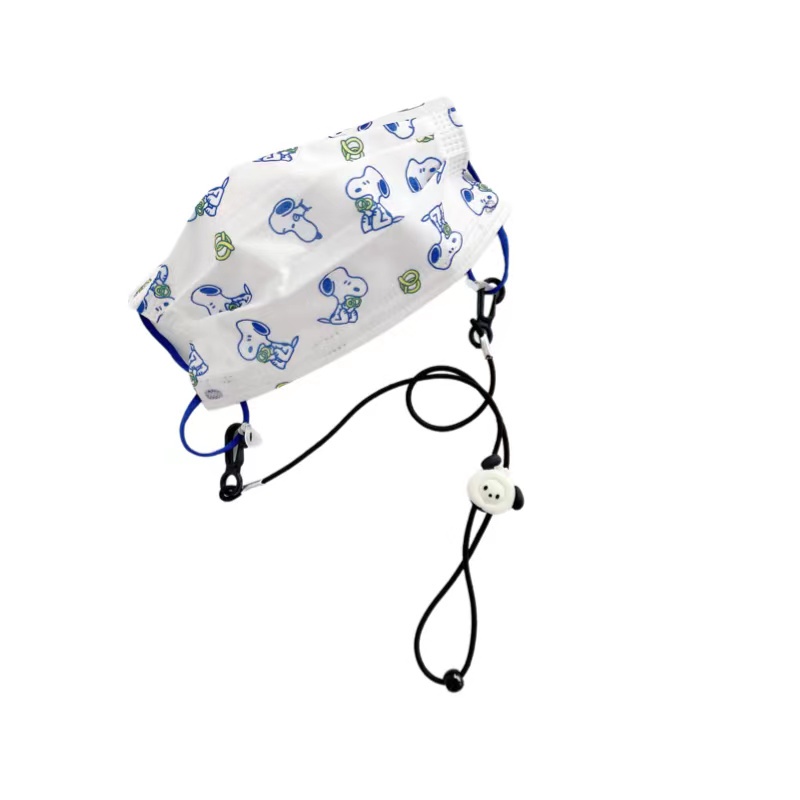 Dây Đeo Mắt Kính Bằng Nylon Màu Đen Hình Cún Hoạt Hình Sáng Tạo